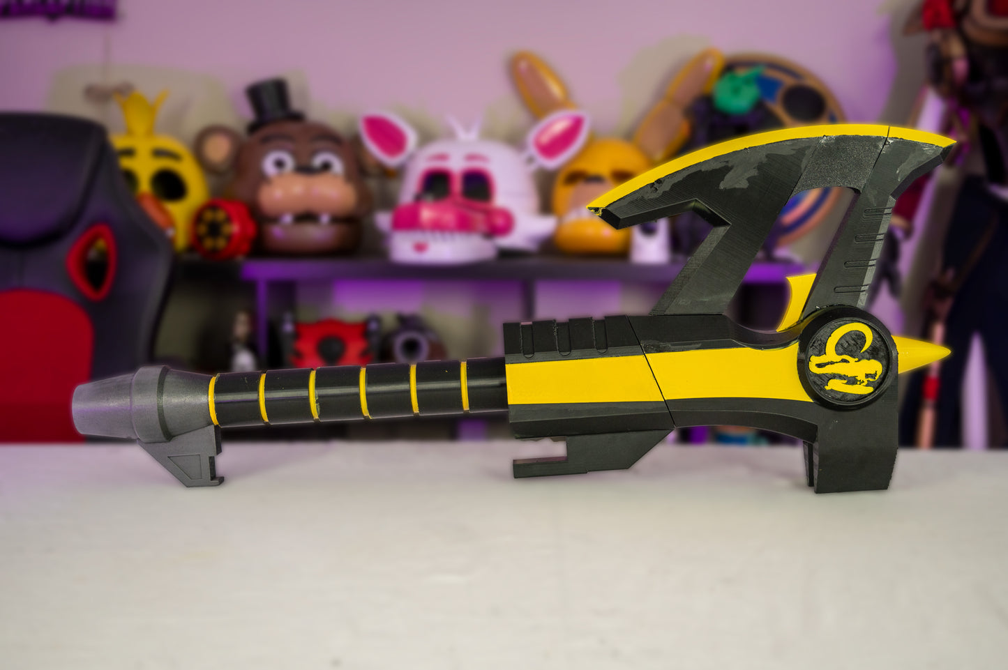 Mighty Morphin Power Axe Black Ranger 3D-Printed Cospalay Weapon Prop