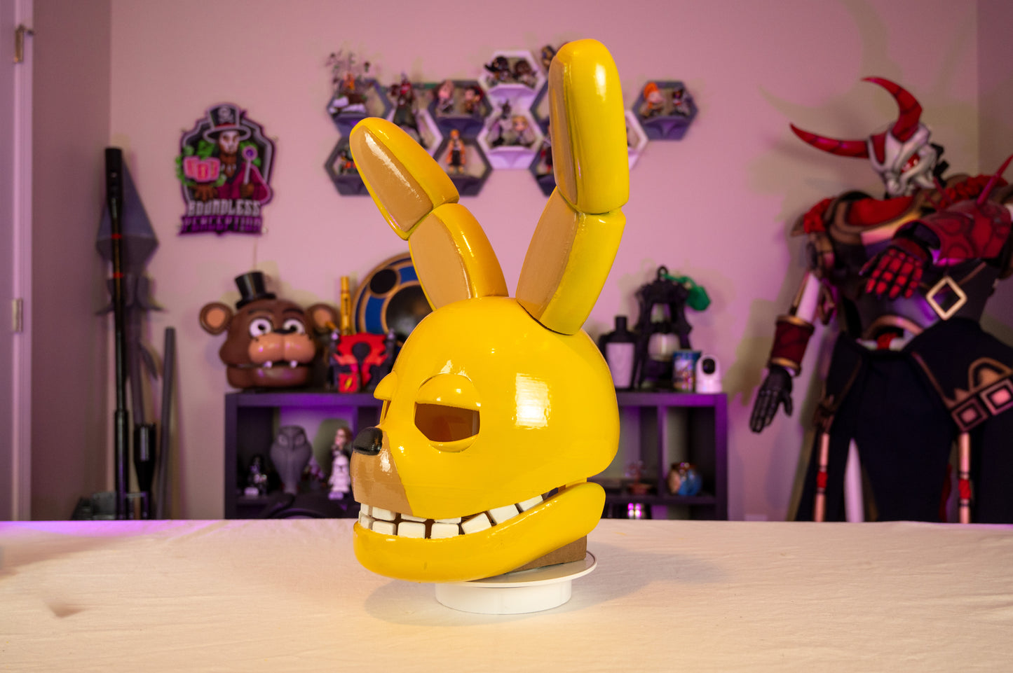 Spring Trap Bonnie 3D Printed Five Nights At Freddie's Helmet