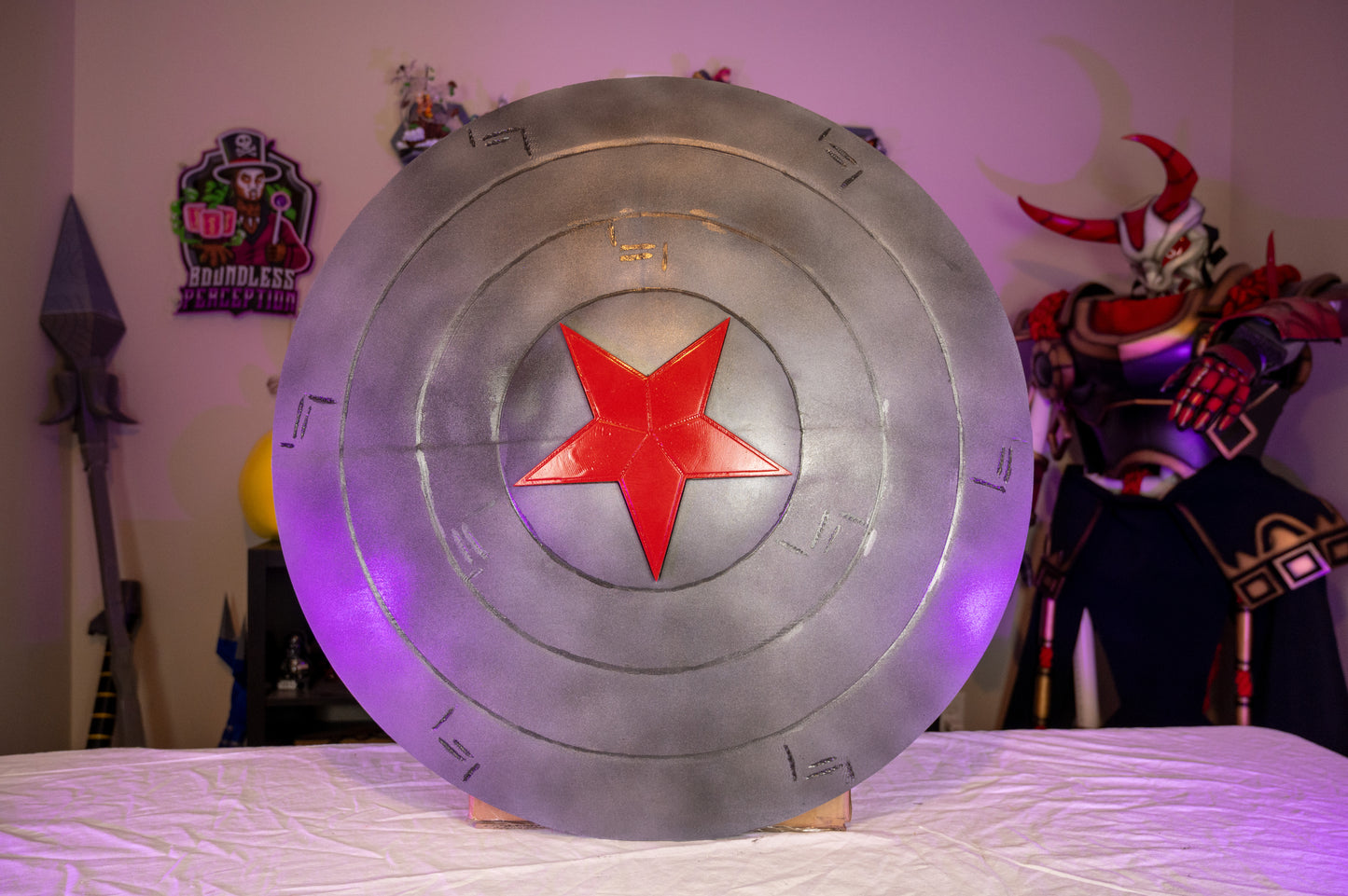 3D Printed Super Soldier Armored Shield Prop • Comic Inspired Cosplay Accessory • Full Size Replica for Costume & Display