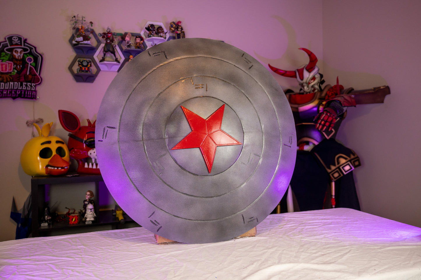 3D Printed Super Soldier Armored Shield Prop • Comic Inspired Cosplay Accessory • Full Size Replica for Costume & Display