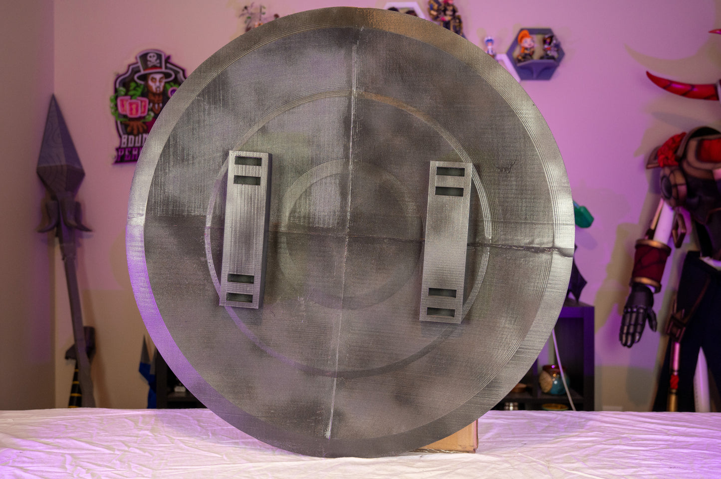 3D Printed Super Soldier Armored Shield Prop • Comic Inspired Cosplay Accessory • Full Size Replica for Costume & Display