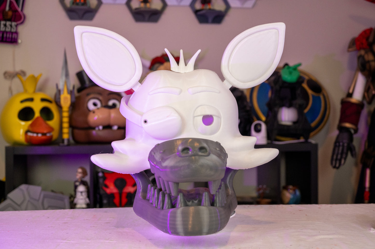 3D Printed Foxy the Pirate Helmet - Five Nights at Freddy's Cosplay Prop - FNAF Costume Accessory
