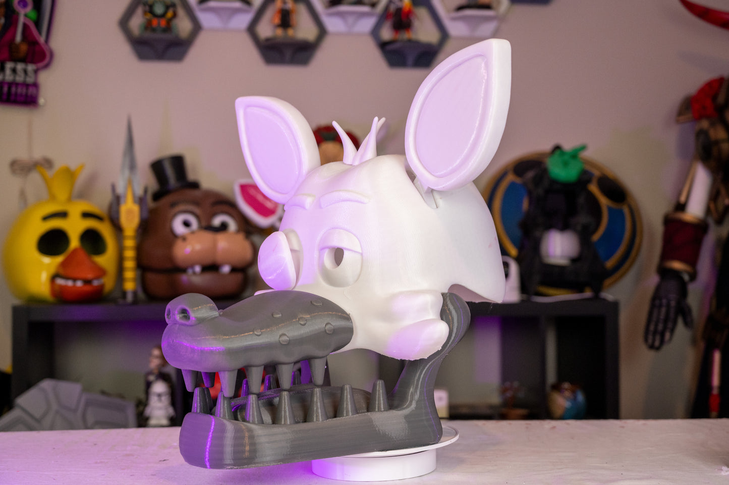 3D Printed Foxy the Pirate Helmet - Five Nights at Freddy's Cosplay Prop - FNAF Costume Accessory