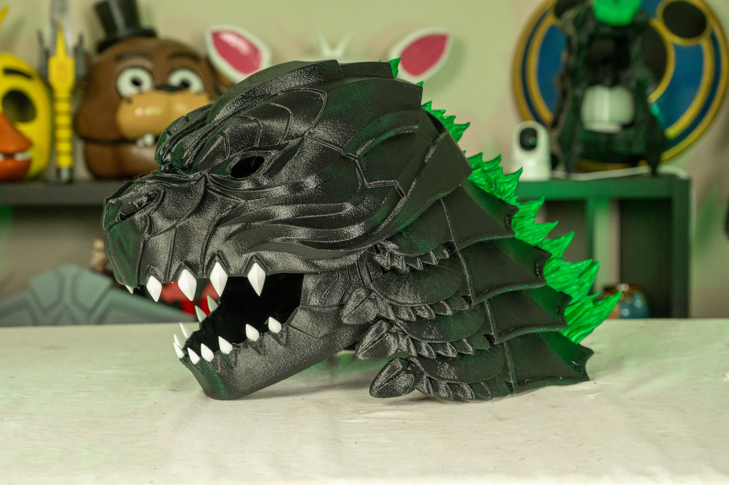 3D Printed Godzilla Cosplay Helmet – Unleash Your Inner Kaiju