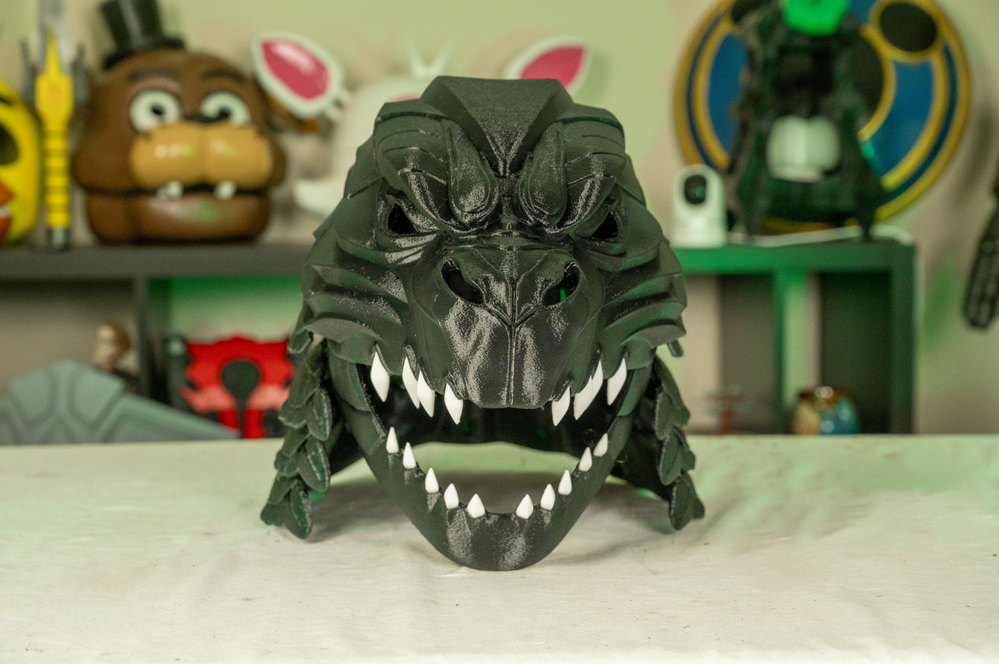 3D Printed Godzilla Cosplay Helmet – Unleash Your Inner Kaiju