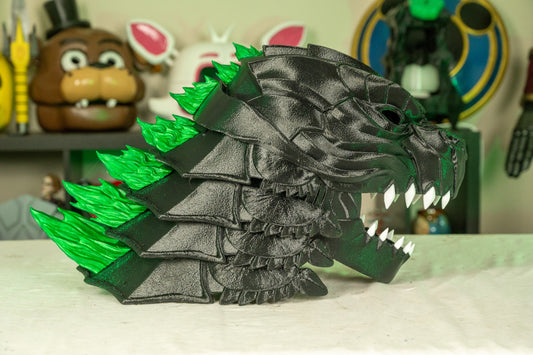 3D Printed Godzilla Cosplay Helmet – Unleash Your Inner Kaiju