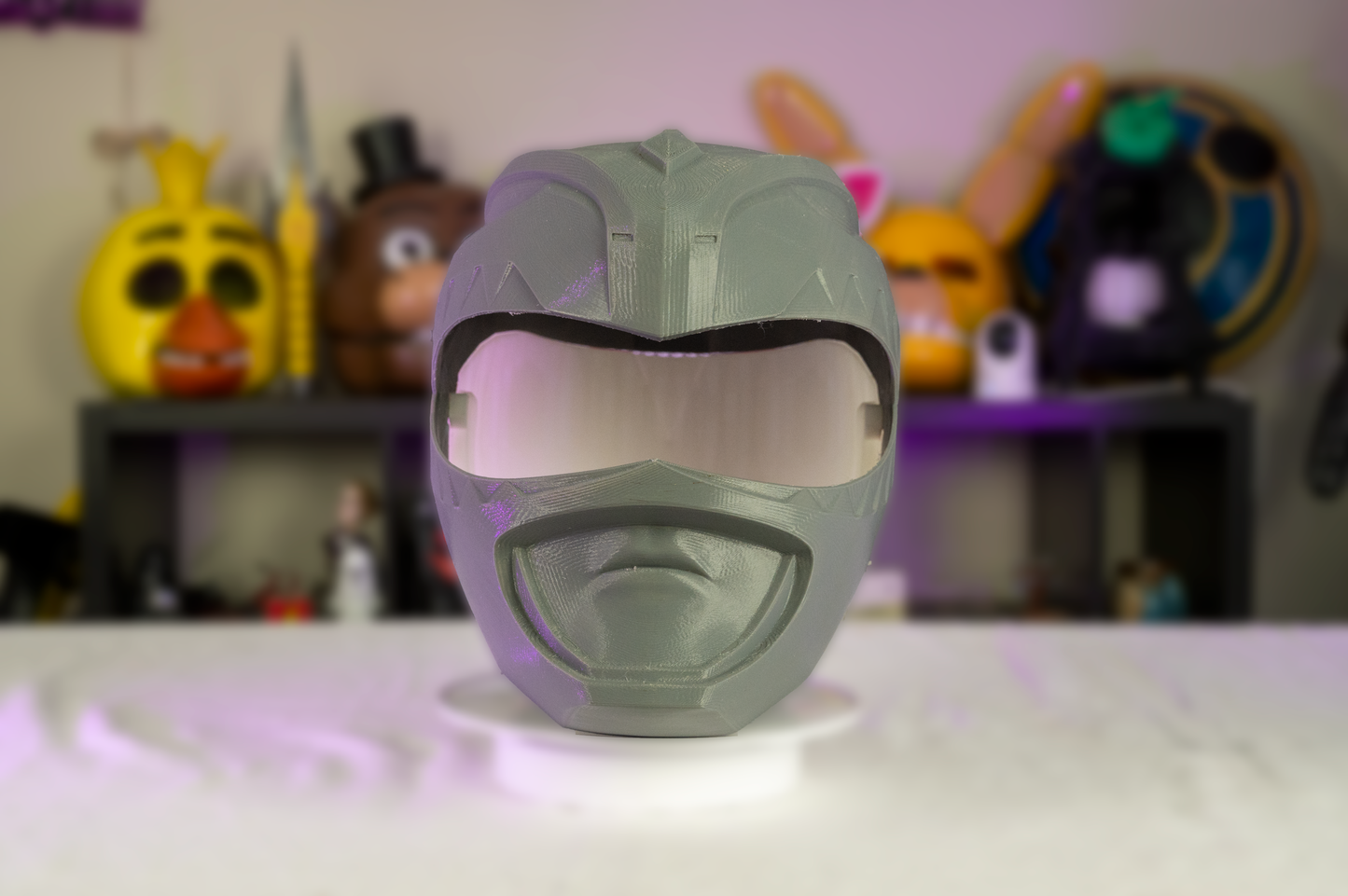 Mighty Morphing Power Rangers 3D Printed Green Ranger Helmet