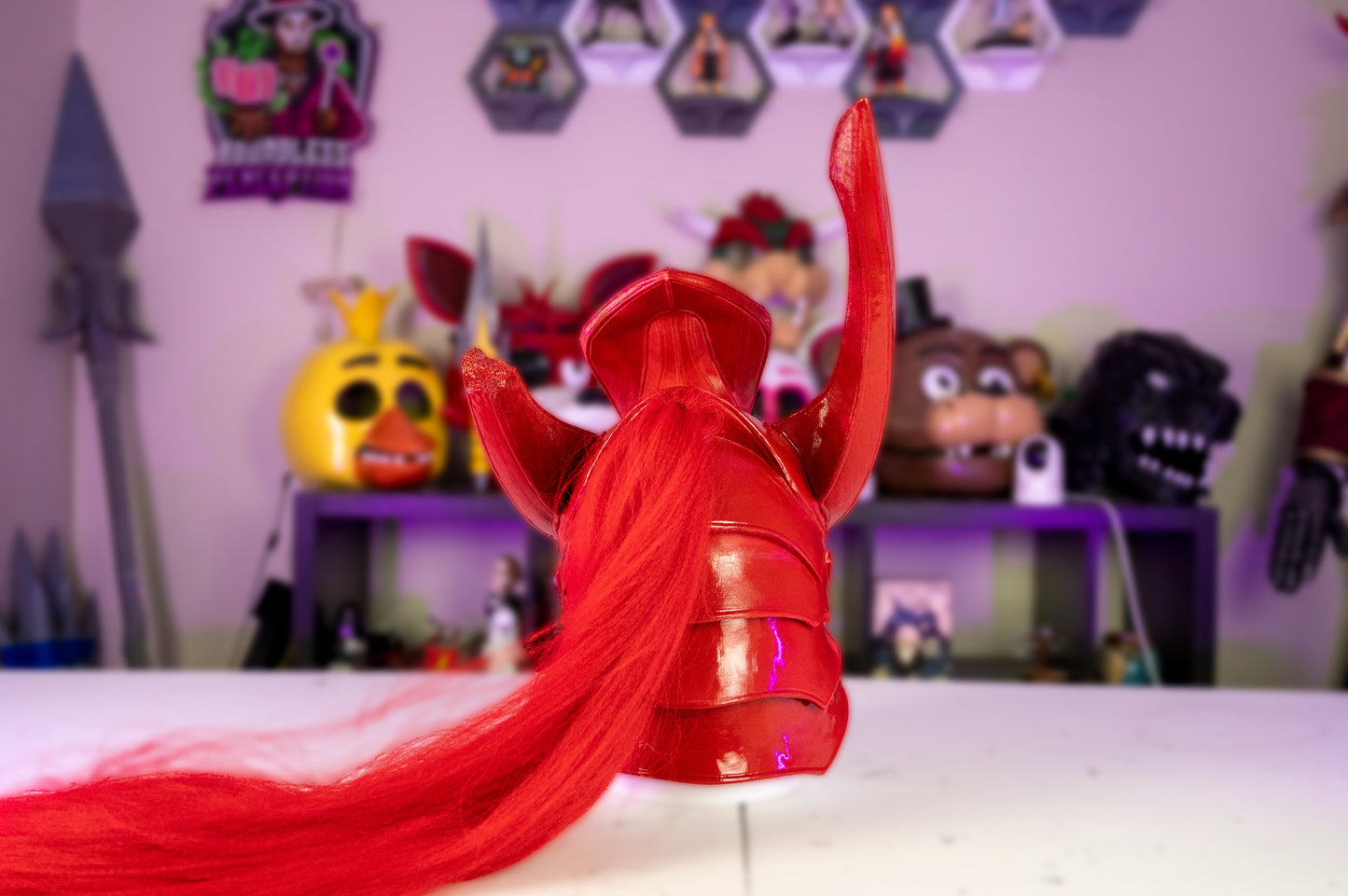 3D Printed Igris Helmet from Solo Leveling – Wearable Cosplay Prop Fits Up to 25 Inch Head