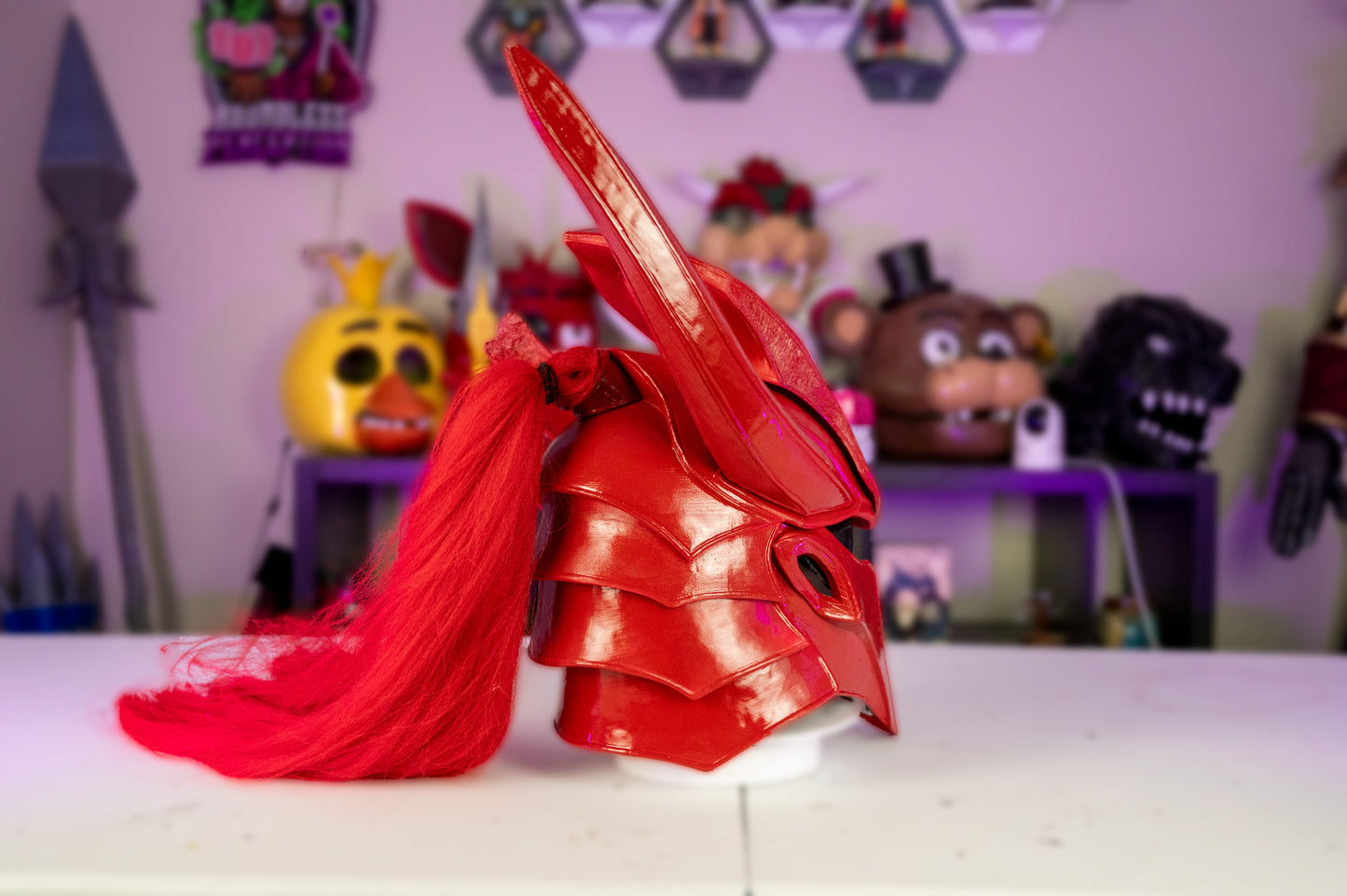 3D Printed Igris Helmet from Solo Leveling – Wearable Cosplay Prop Fits Up to 25 Inch Head