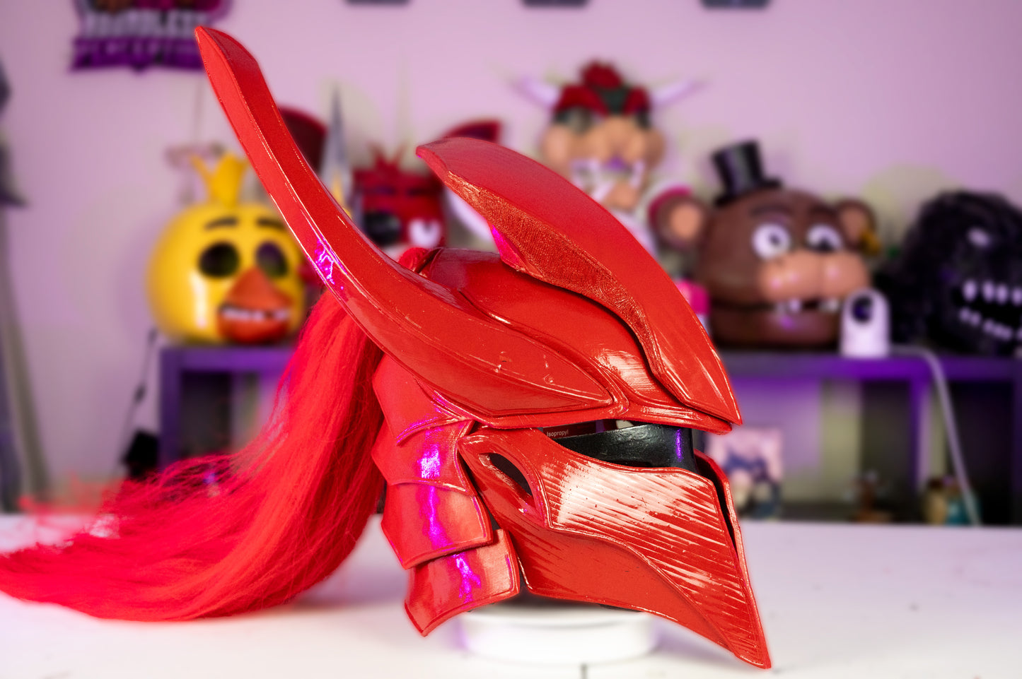 3D Printed Igris Helmet from Solo Leveling – Wearable Cosplay Prop Fits Up to 25 Inch Head