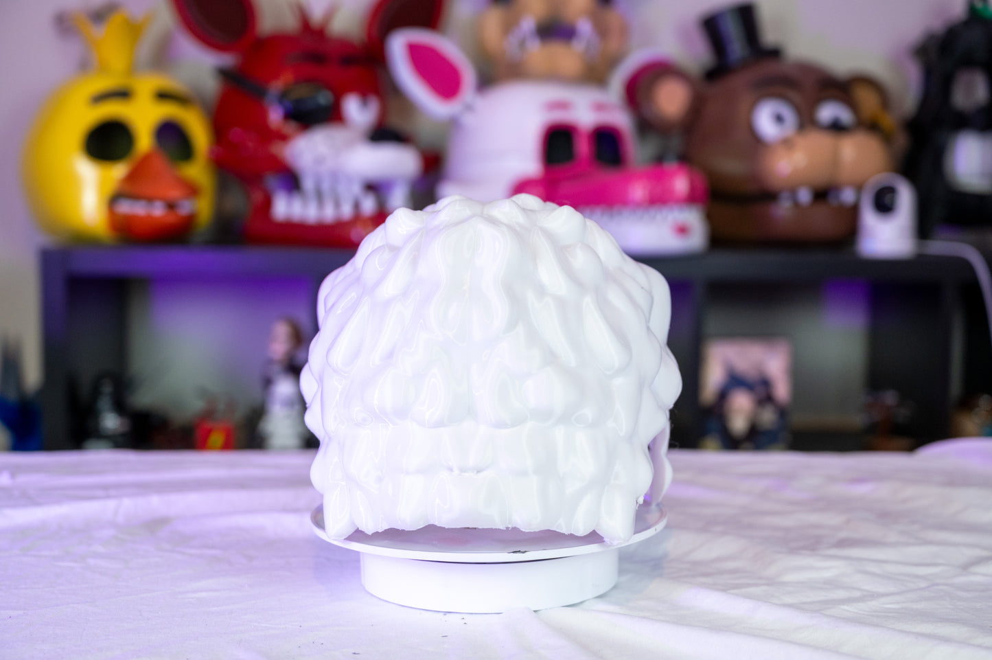 3D Printed Ivory Toupee Helmet β Community TV Show Cosplay Prop β Fits Up to 25 Inch Heads β Funny Costume Accessory