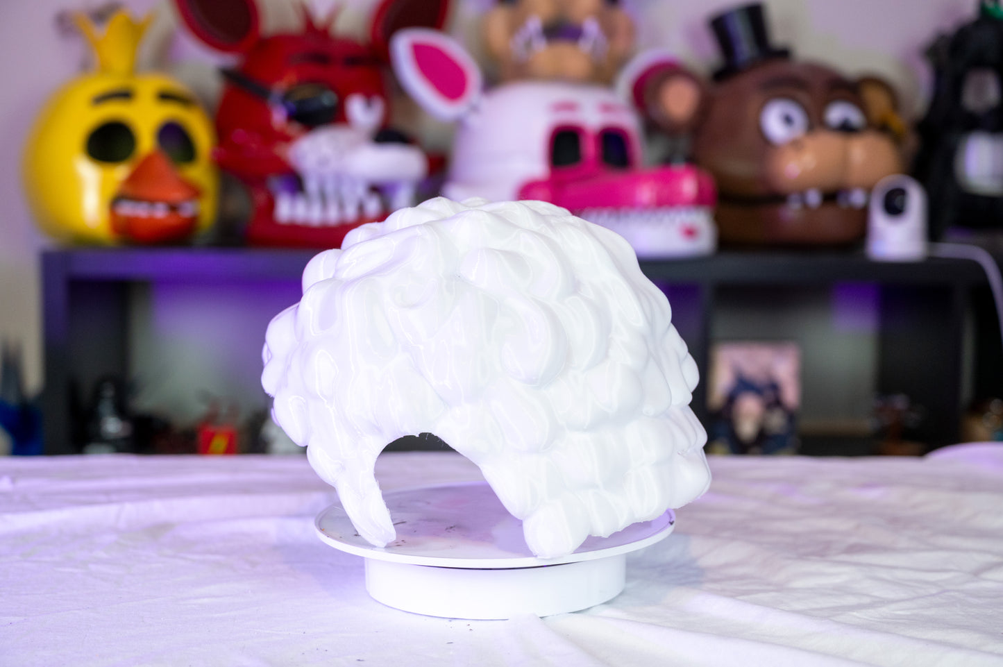 3D Printed Ivory Toupee Helmet β Community TV Show Cosplay Prop β Fits Up to 25 Inch Heads β Funny Costume Accessory