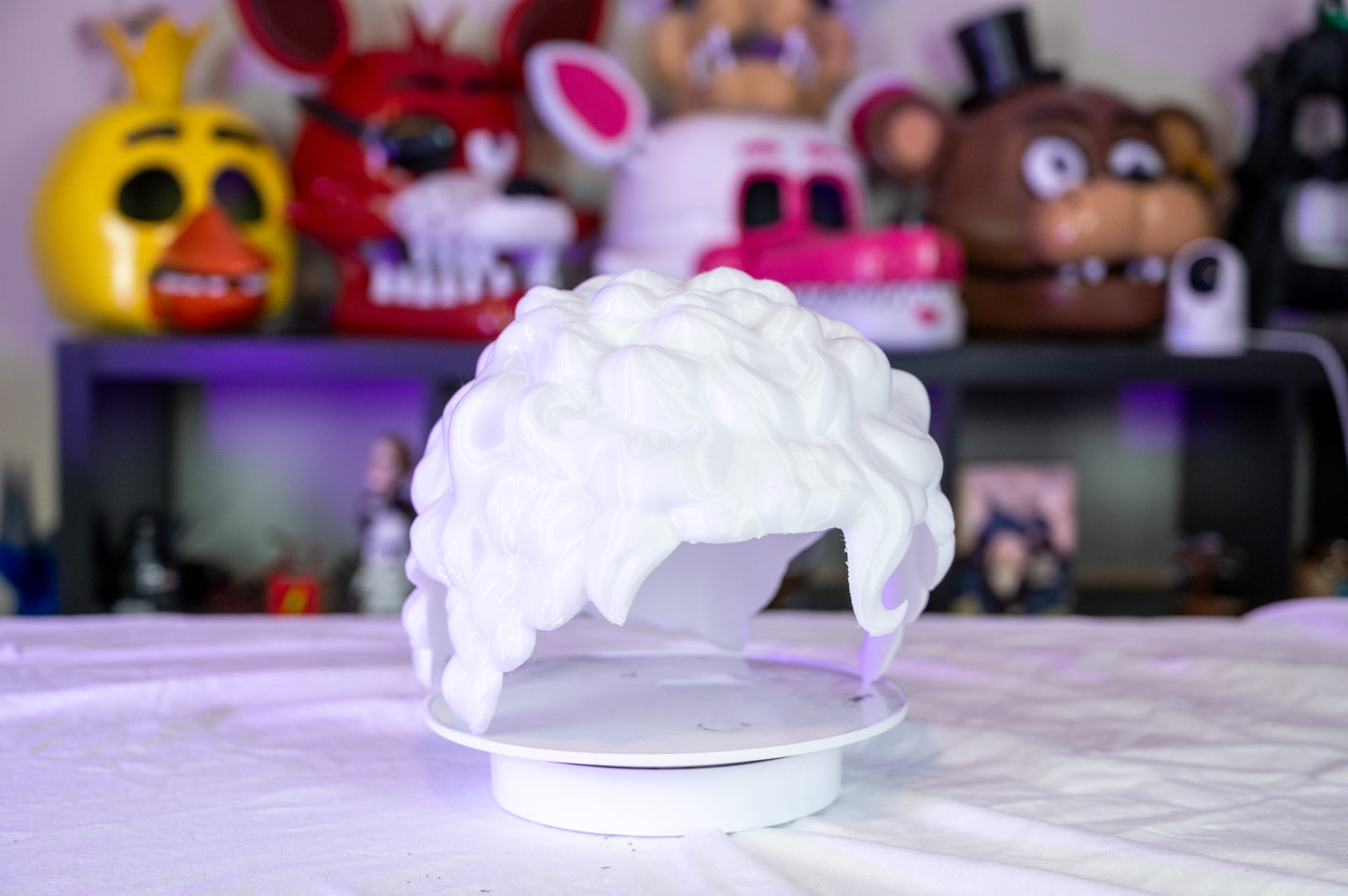 3D Printed Ivory Toupee Helmet β Community TV Show Cosplay Prop β Fits Up to 25 Inch Heads β Funny Costume Accessory