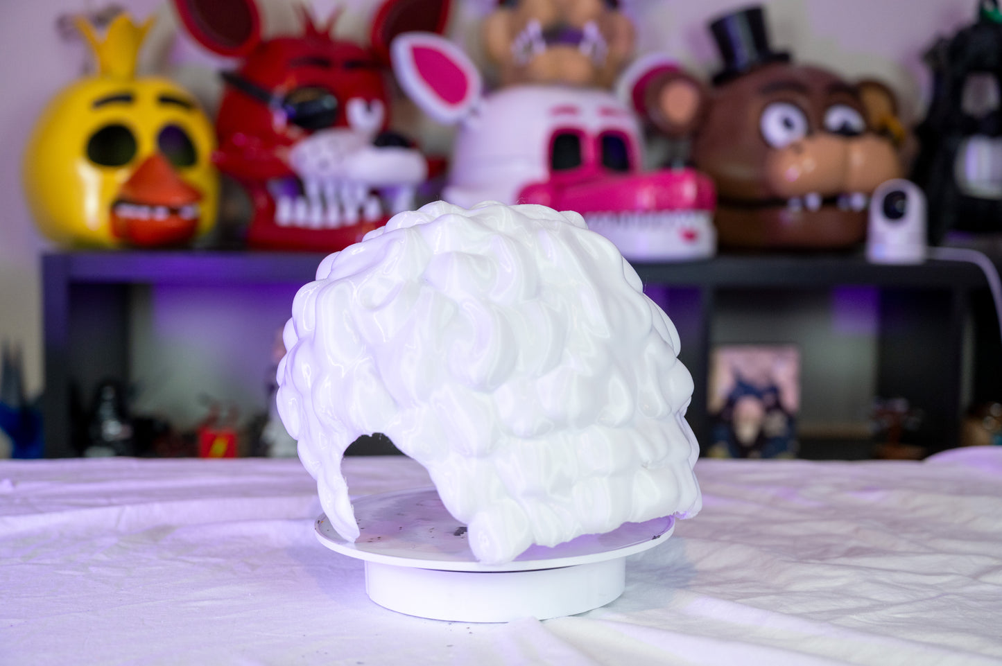 3D Printed Ivory Toupee Helmet β Community TV Show Cosplay Prop β Fits Up to 25 Inch Heads β Funny Costume Accessory