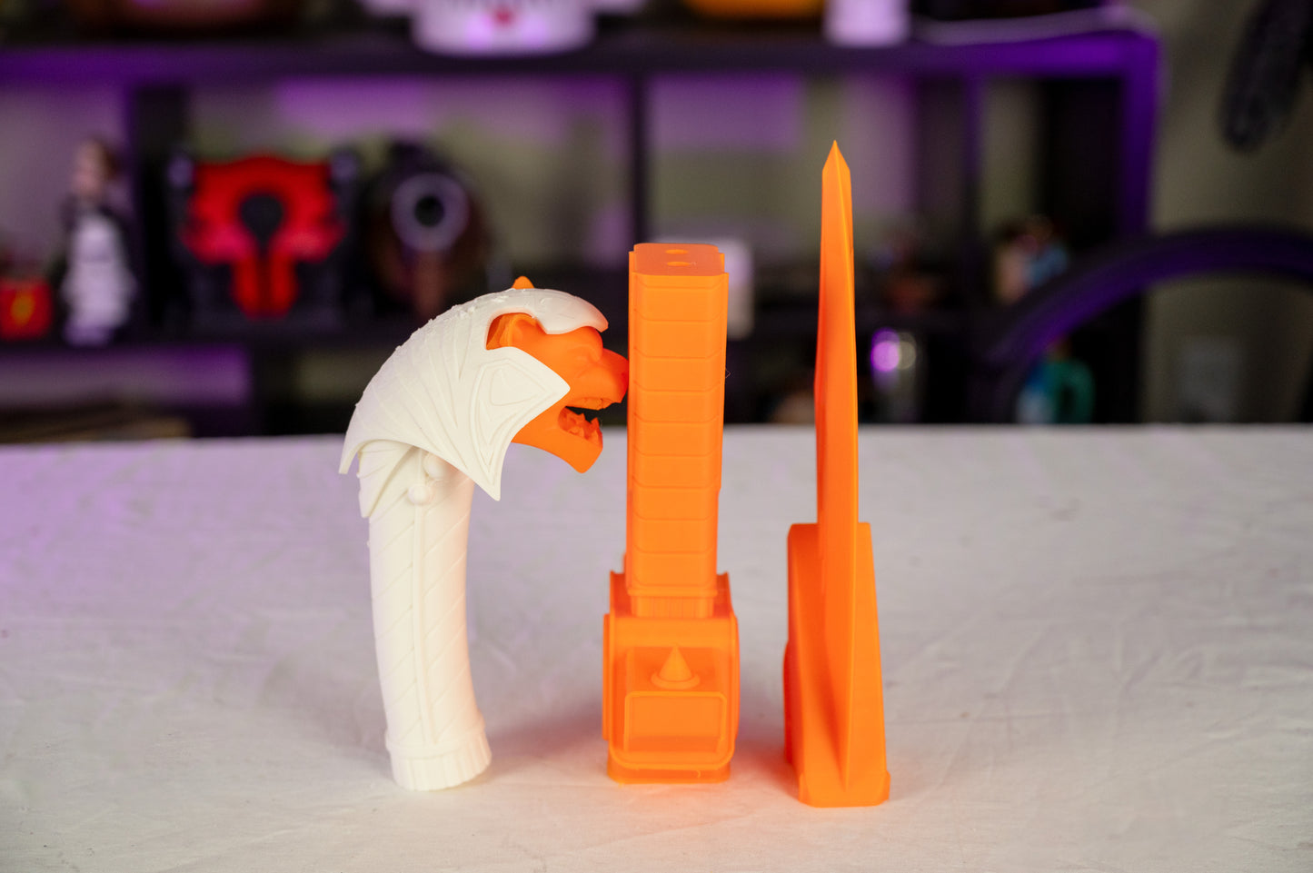 MMPR Saba White Ranger Sword Cosplay 3D Printed White Rangers Might Morphin Power Rangers