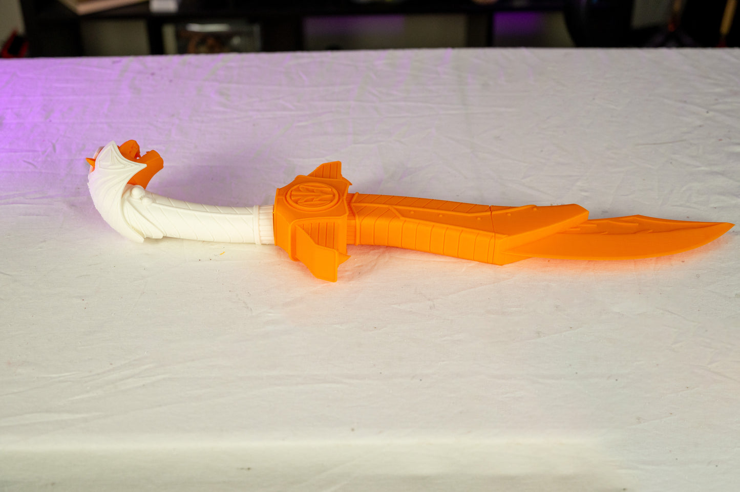 MMPR Saba White Ranger Sword Cosplay 3D Printed White Rangers Might Morphin Power Rangers