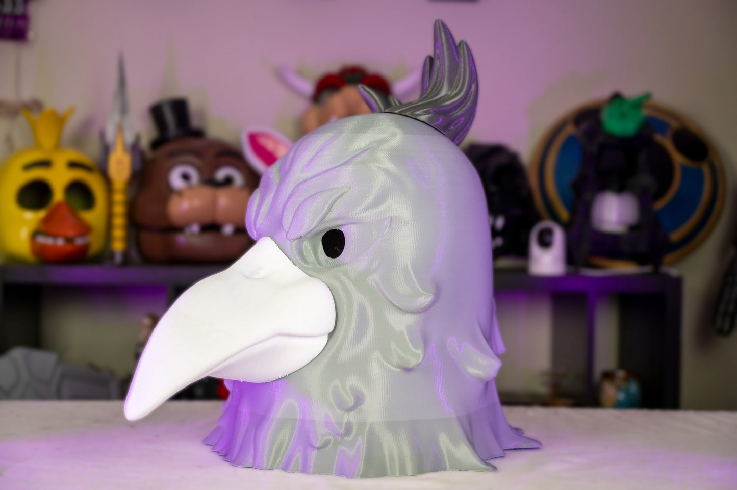 3D Printed Sunraku Bird Mask - Shangri-La Frontier Cosplay Helmet - Unique Anime Prop