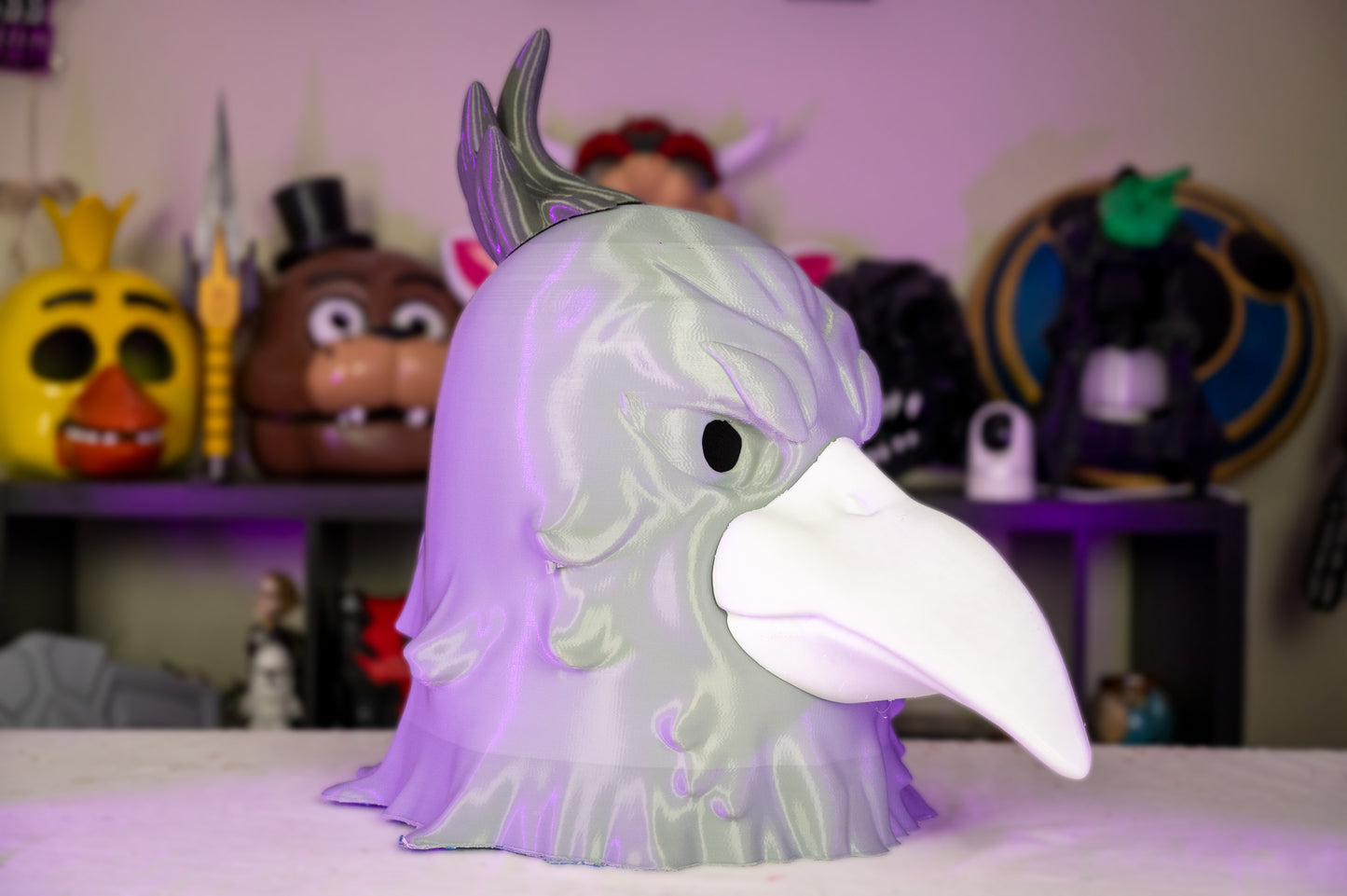 3D Printed Sunraku Bird Mask - Shangri-La Frontier Cosplay Helmet - Unique Anime Prop