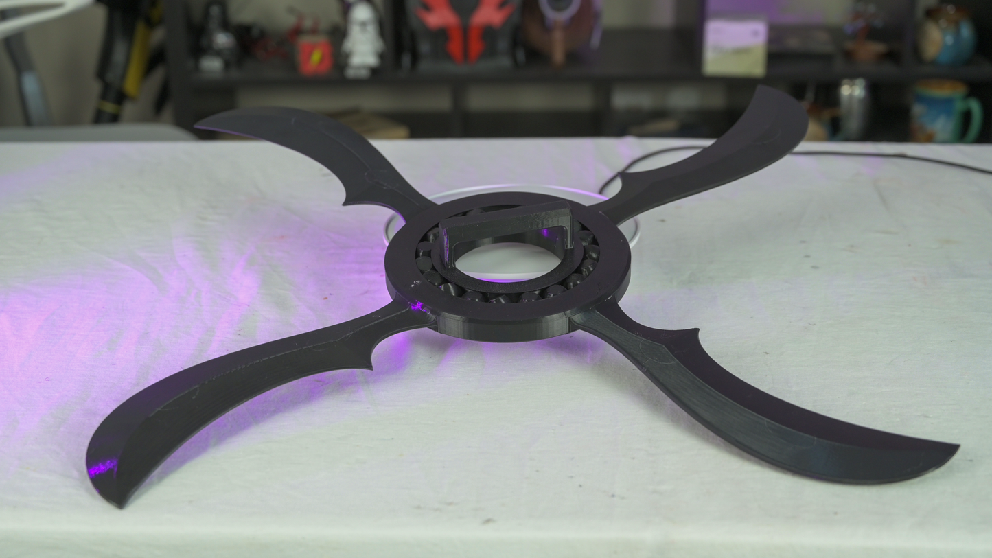 Naruto 3D Printed Spinning Fūma/Wind Shuriken