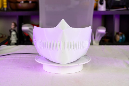 3D Printed Hollow Warrior Cosplay Mask - Anime-Inspired Prop