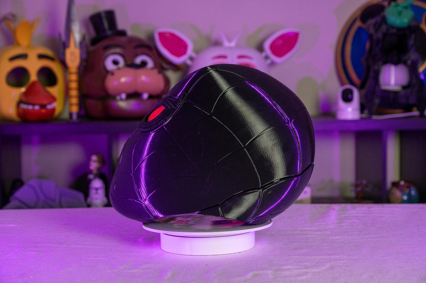 3D Printed Miles Morales Spider-Man Cosplay Helmet – Detachable Back & Eyes, Magnet Snap Fit