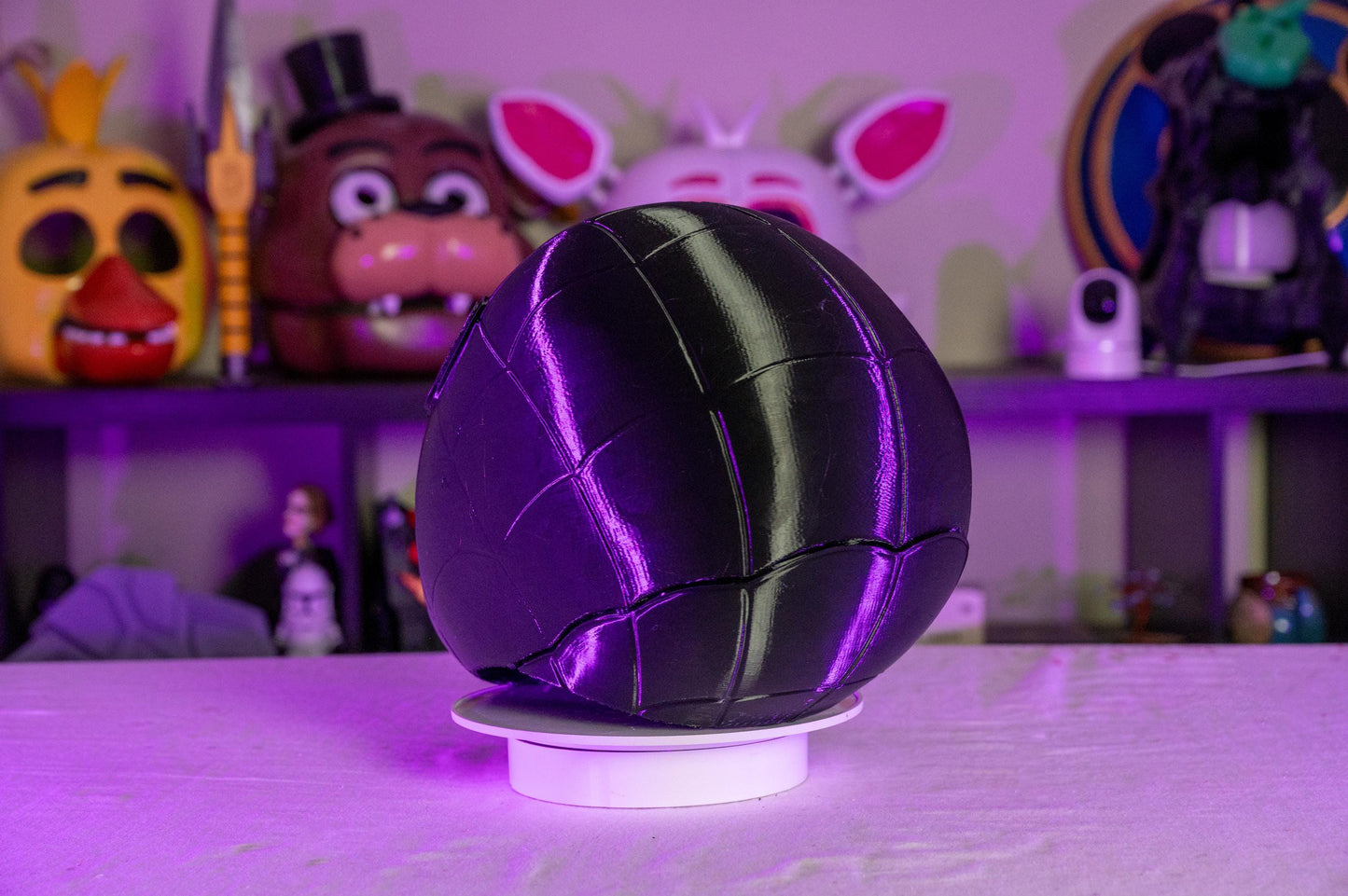 3D Printed Miles Morales Spider-Man Cosplay Helmet – Detachable Back & Eyes, Magnet Snap Fit