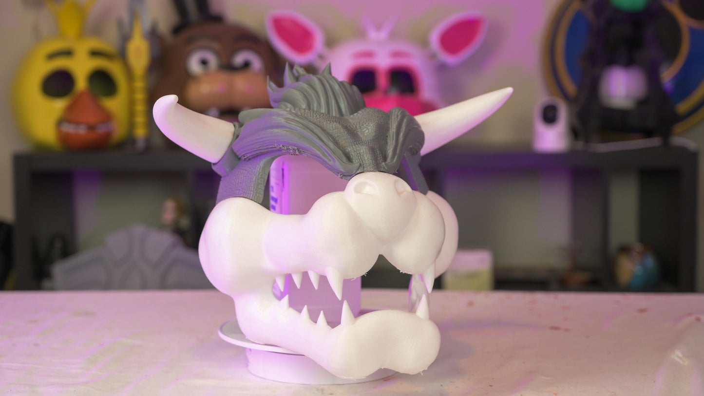 Epic 3D-Printed Bowser Skull Face Mask