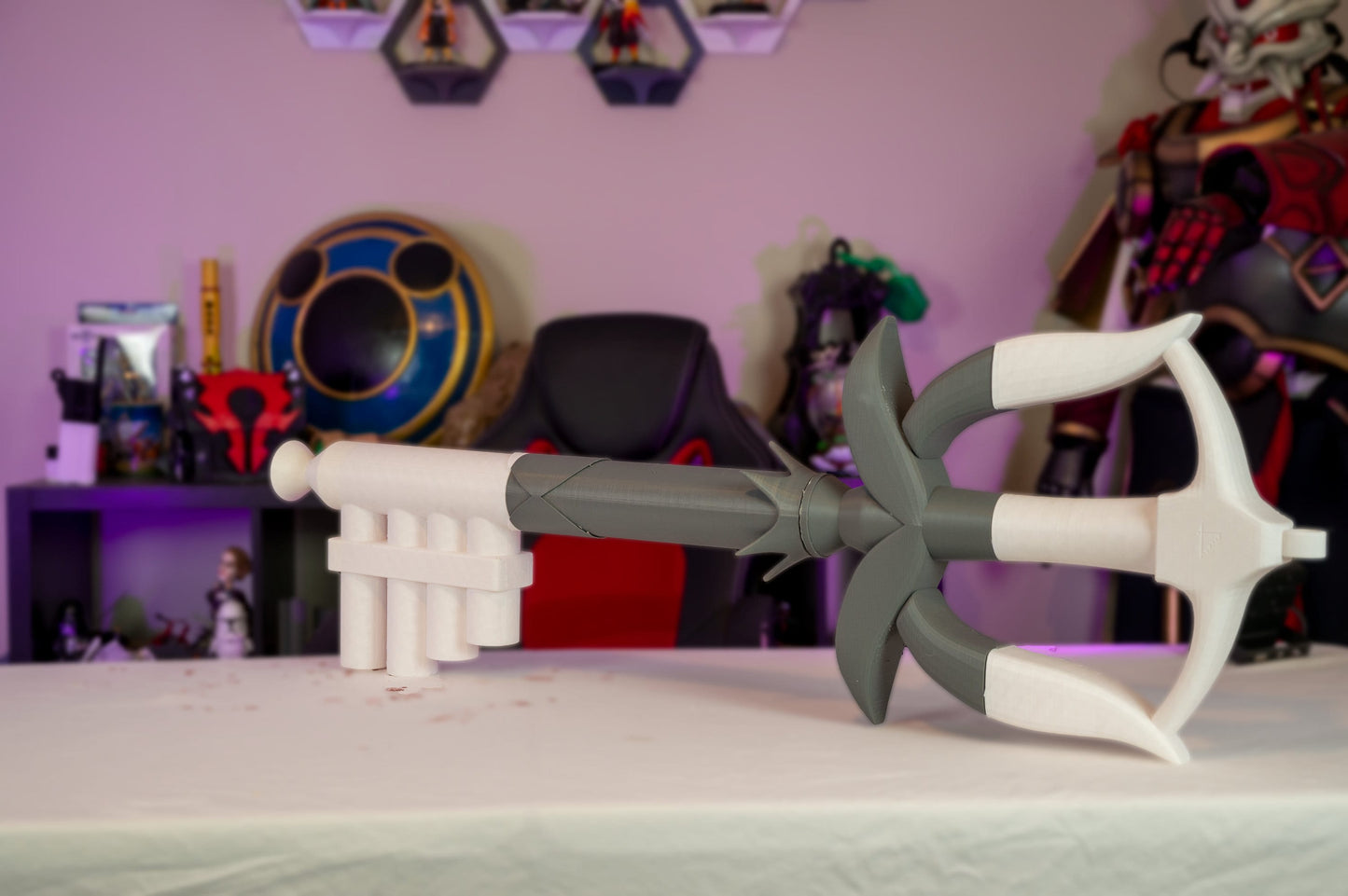 Kingdom Hearts Fairy Harp 3D-Printed Keyblade Cosplay Prop