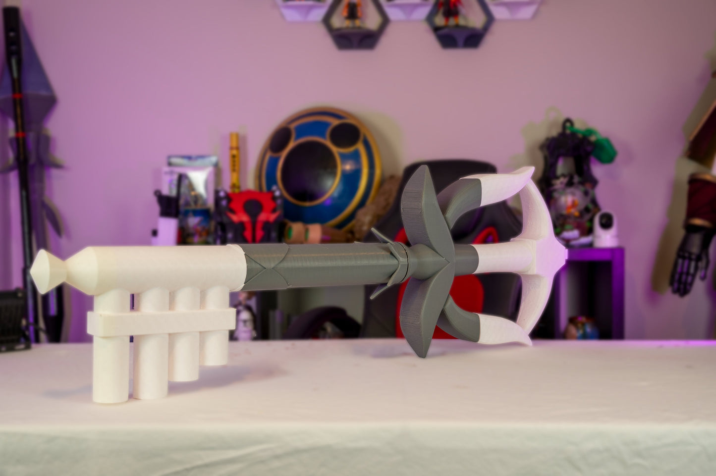 Kingdom Hearts Fairy Harp 3D-Printed Keyblade Cosplay Prop