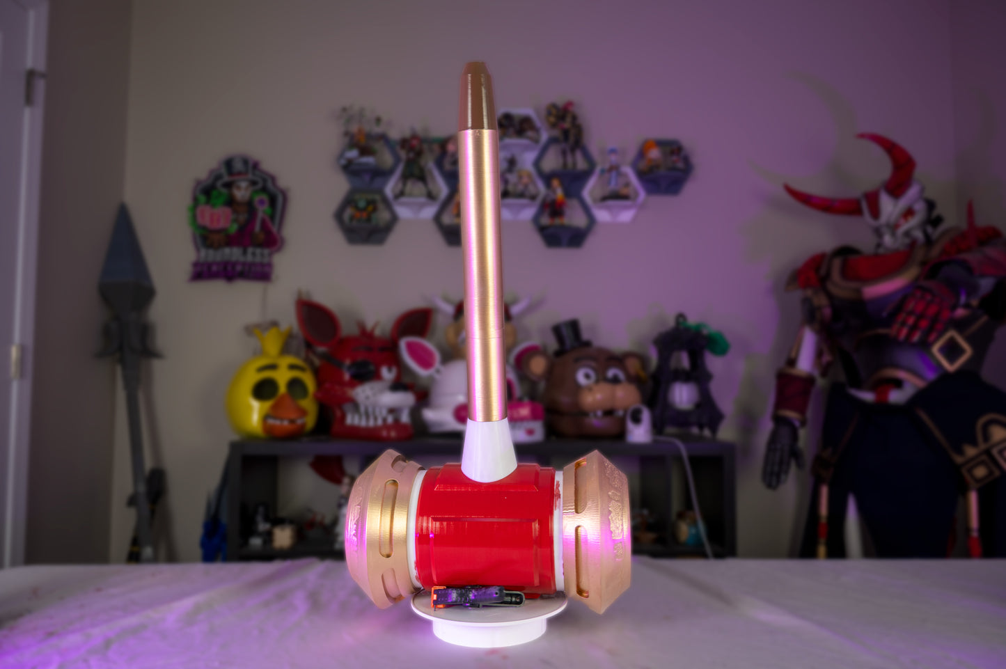 Amy Rose Hammer – 29” 3D Printed Sonic the Hedgehog Cosplay Prop | Piko Piko Hammer Replica | Sonic Cosplay Weapon 🔨💖✨