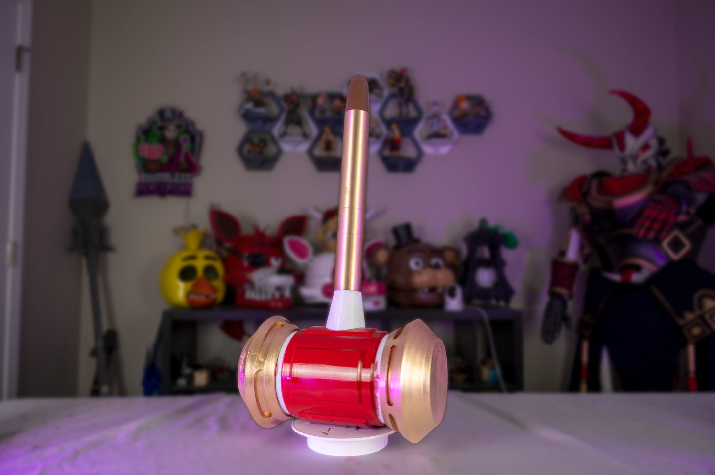 Amy Rose Hammer – 29” 3D Printed Sonic the Hedgehog Cosplay Prop | Piko Piko Hammer Replica | Sonic Cosplay Weapon 🔨💖✨