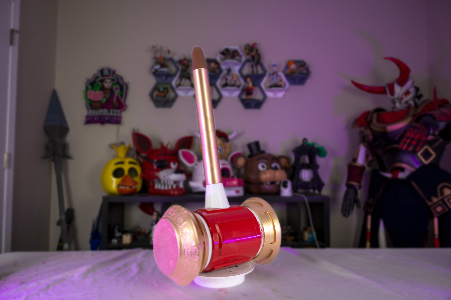 Amy Rose Hammer – 29” 3D Printed Sonic the Hedgehog Cosplay Prop | Piko Piko Hammer Replica | Sonic Cosplay Weapon 🔨💖✨