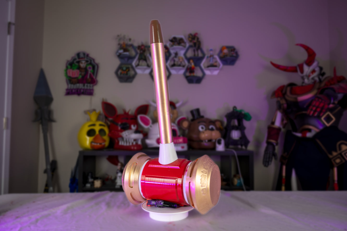 Amy Rose Hammer – 29” 3D Printed Sonic the Hedgehog Cosplay Prop | Piko Piko Hammer Replica | Sonic Cosplay Weapon 🔨💖✨