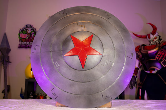 3D Printed Super Soldier Armored Shield Prop • Comic Inspired Cosplay Accessory • Full Size Replica for Costume & Display