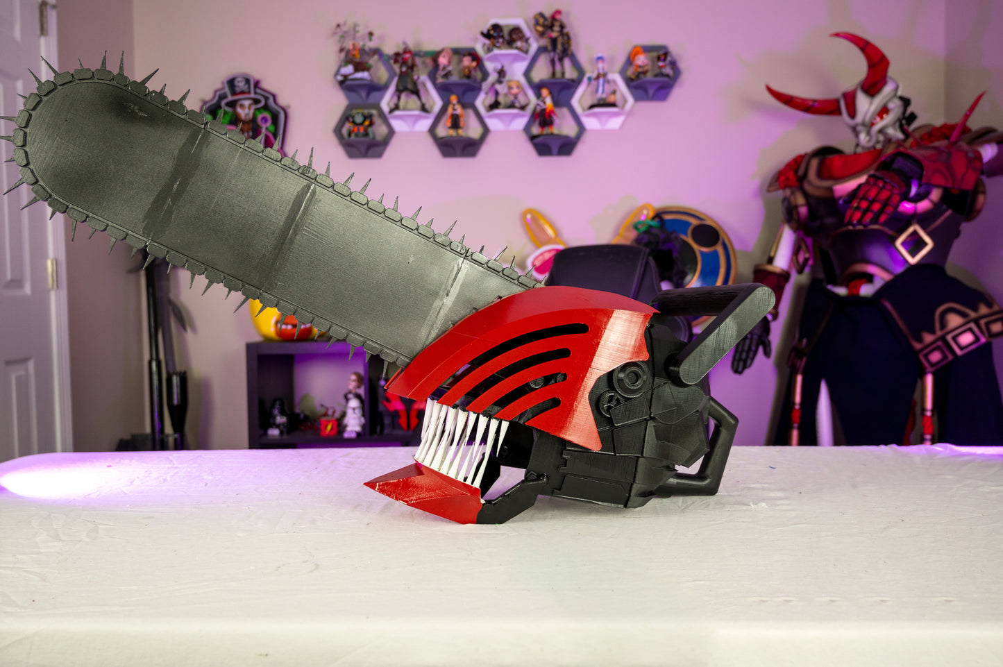 3D Printed Chainsaw Man Helmet Cosplay Prop