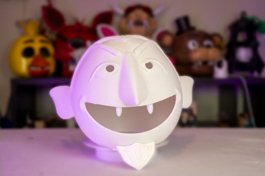 3D Printed The Count Helmet | Sesame Street Inspired Cosplay Mask | Fits 25 Inch Head | Costume Prop | Display Collectible