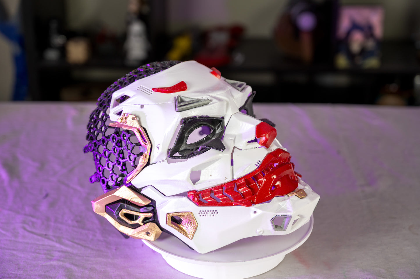 Cyber Joker Helmet 🤡⚡ Batman Villain 3D Printed Cosplay Mask | Futuristic Joker Cowl | Comic Inspired Wearable Display Prop