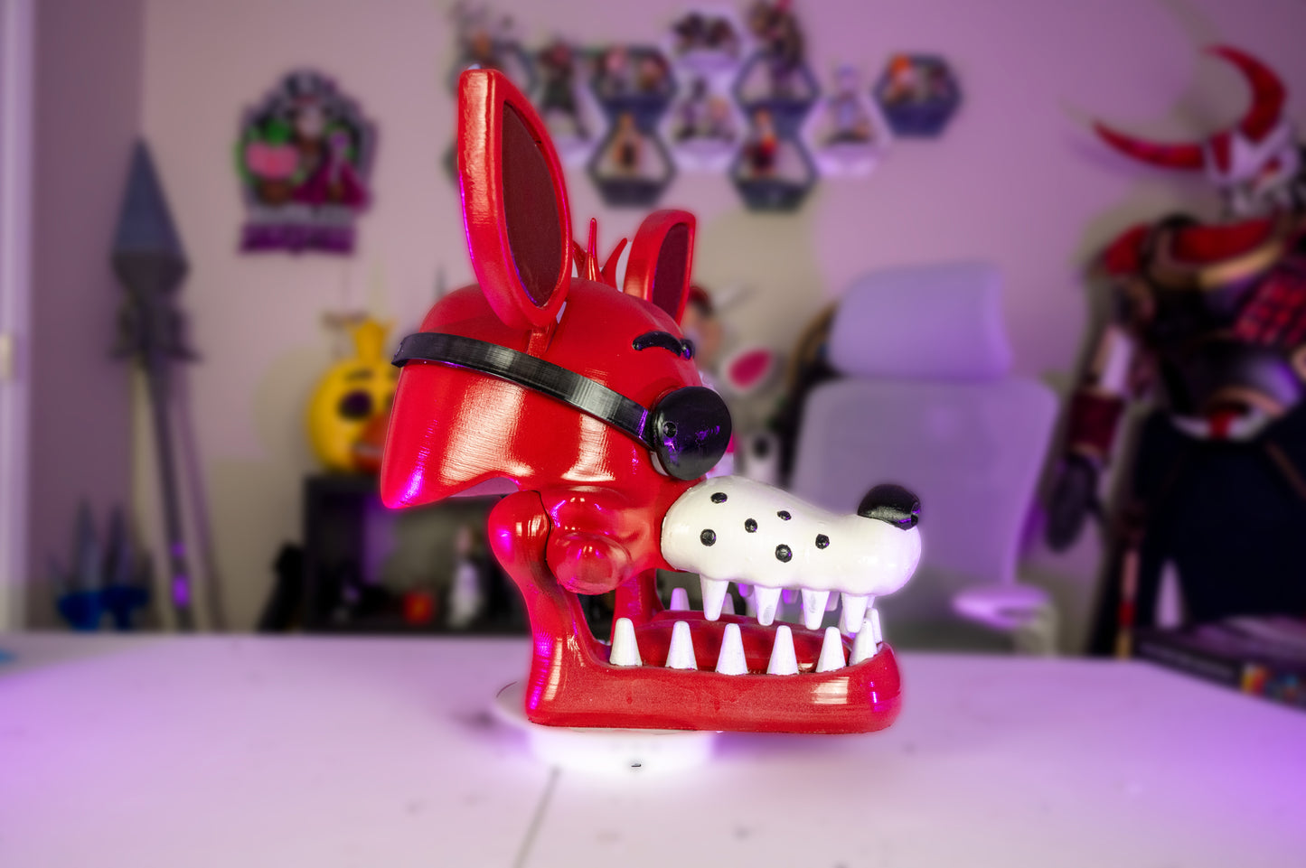 3D Printed Foxy the Pirate Helmet - Five Nights at Freddy's Cosplay Prop - FNAF Costume Accessory