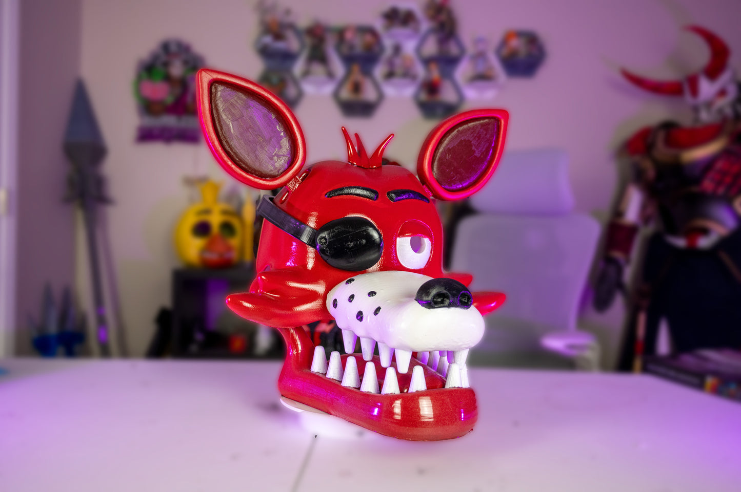 3D Printed Foxy the Pirate Helmet - Five Nights at Freddy's Cosplay Prop - FNAF Costume Accessory