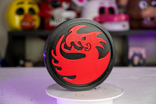 3D Printed Hiccup Dragon Emblem 🐉 How to Train Your Dragon Logo | Viking Shield Symbol Wall Decor | Fantasy Cosplay Prop Display Piece