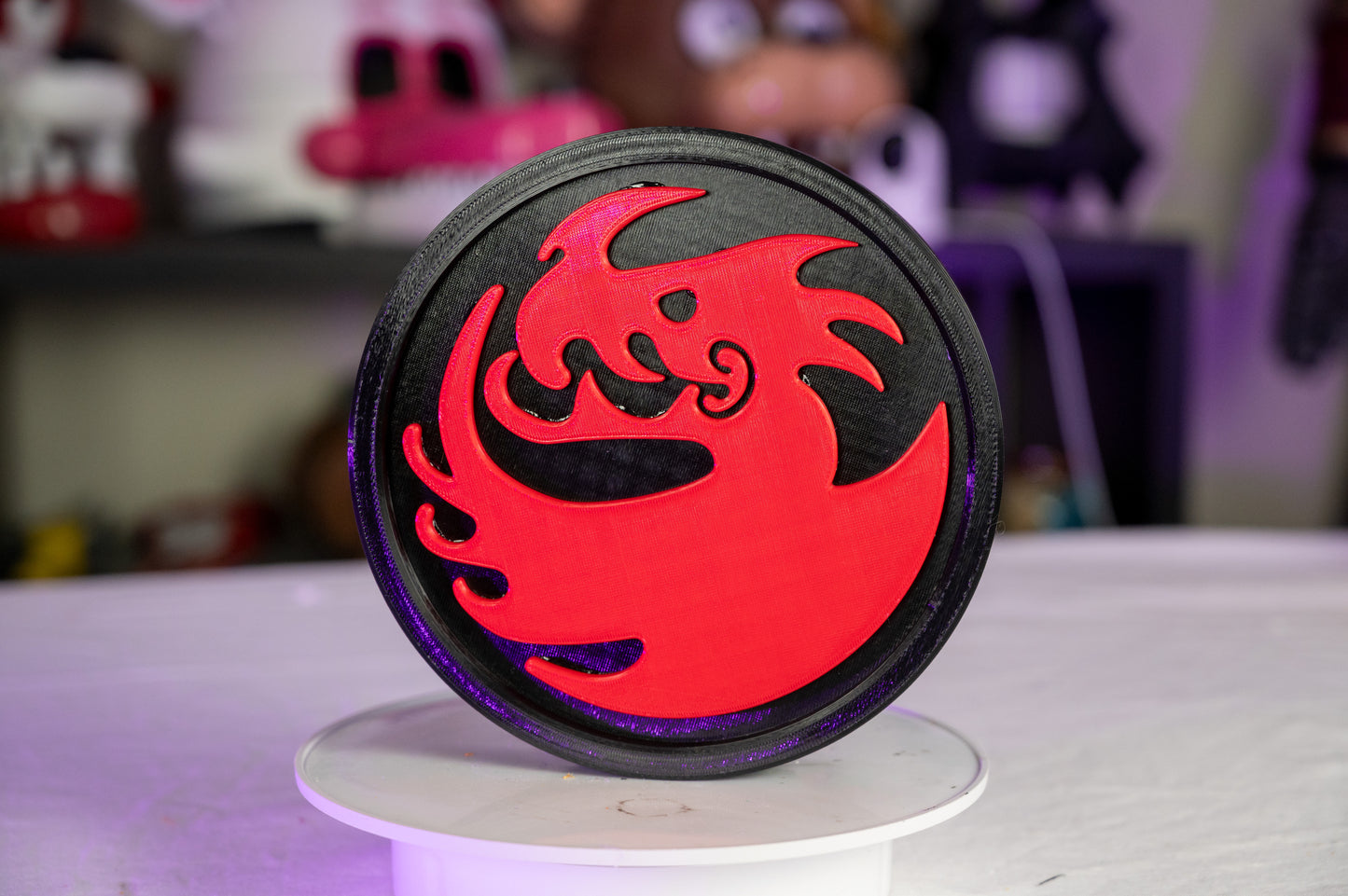 3D Printed Hiccup Dragon Emblem 🐉 How to Train Your Dragon Logo | Viking Shield Symbol Wall Decor | Fantasy Cosplay Prop Display Piece