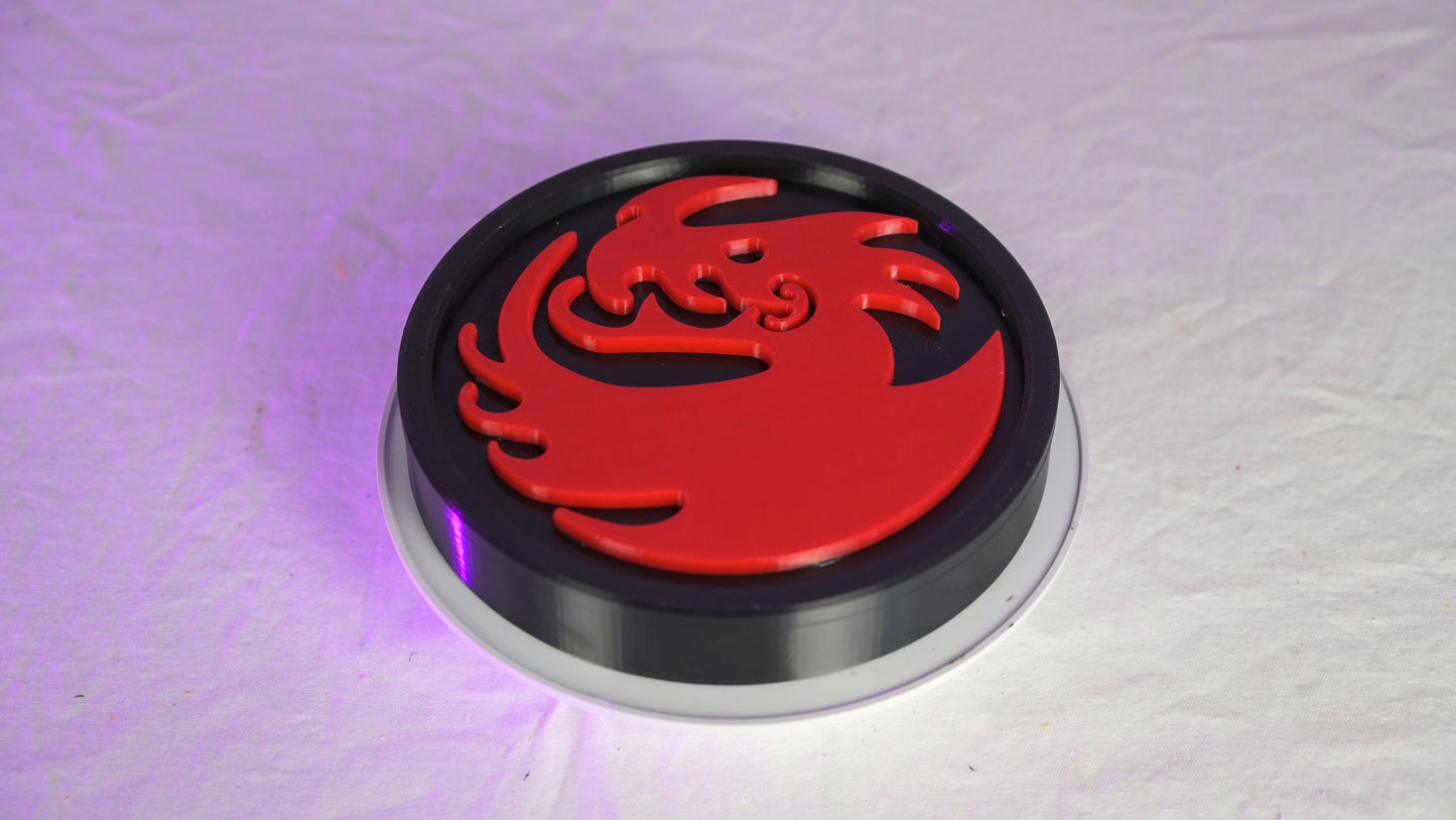 3D Printed Hiccup Dragon Emblem 🐉 How to Train Your Dragon Logo | Viking Shield Symbol Wall Decor | Fantasy Cosplay Prop Display Piece