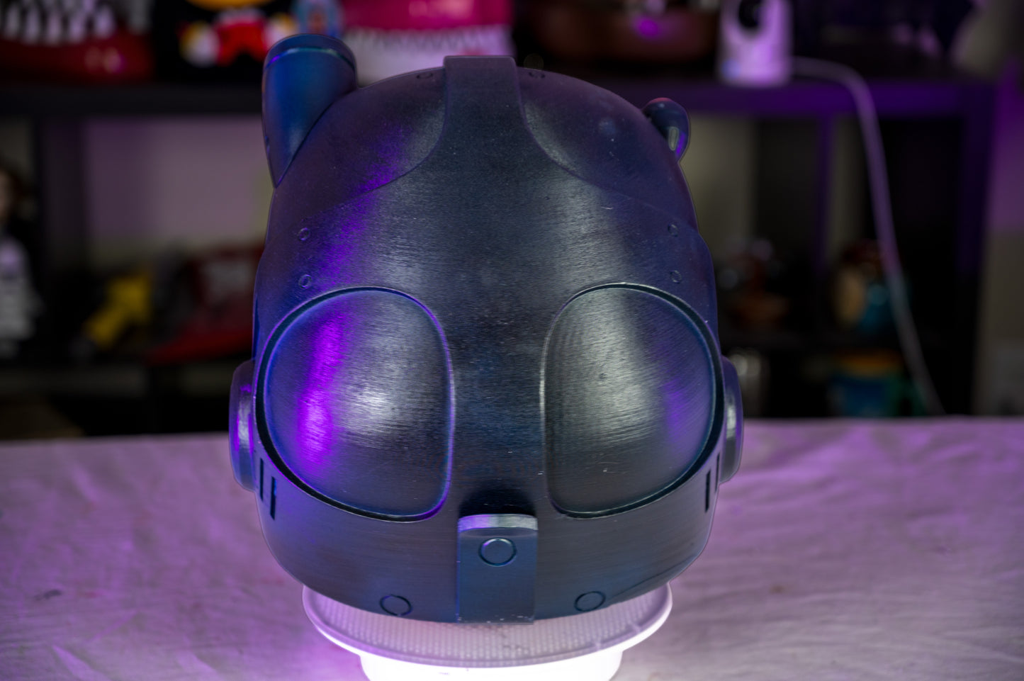 3D Printed Post-Apocalyptic Marine Helmet with Green Tinted Visor | Wearable Cosplay Helmet | Sci-Fi Armor Prop