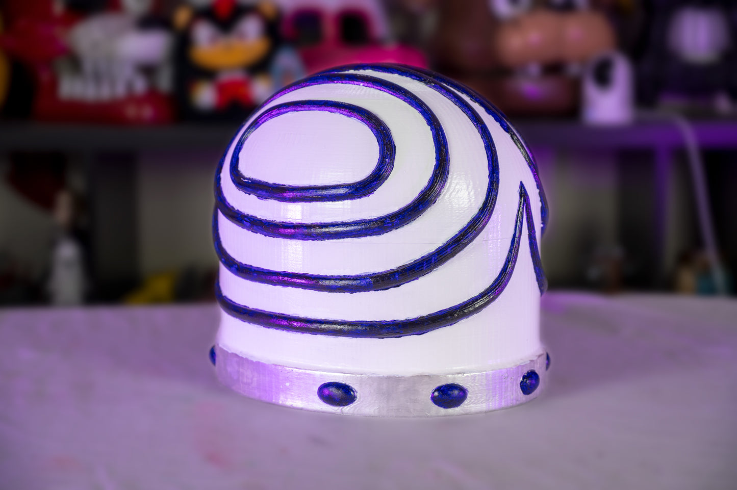 3D Printed Mojo Jojo Helmet | Powerpuff Girls Villain Cosplay Mask | Cartoon Style Costume Prop | Fan-Inspired Display Piece