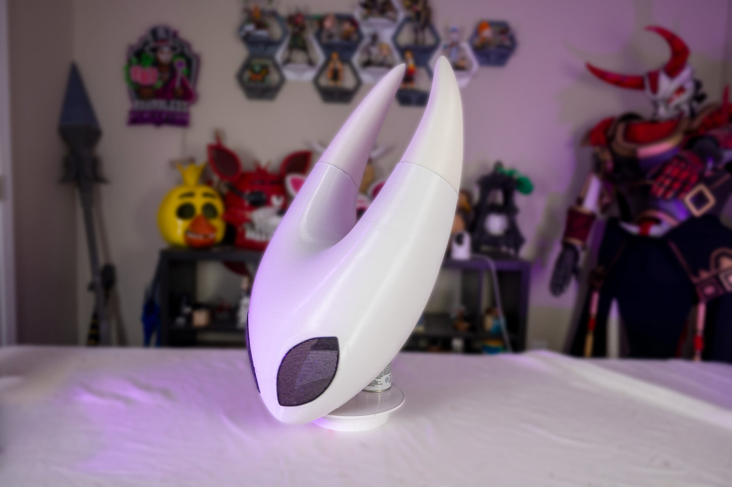 Silk Song-Inspired Knight Helmet • 3D Printed Cosplay Mask • Horned Warrior Helmet Prop