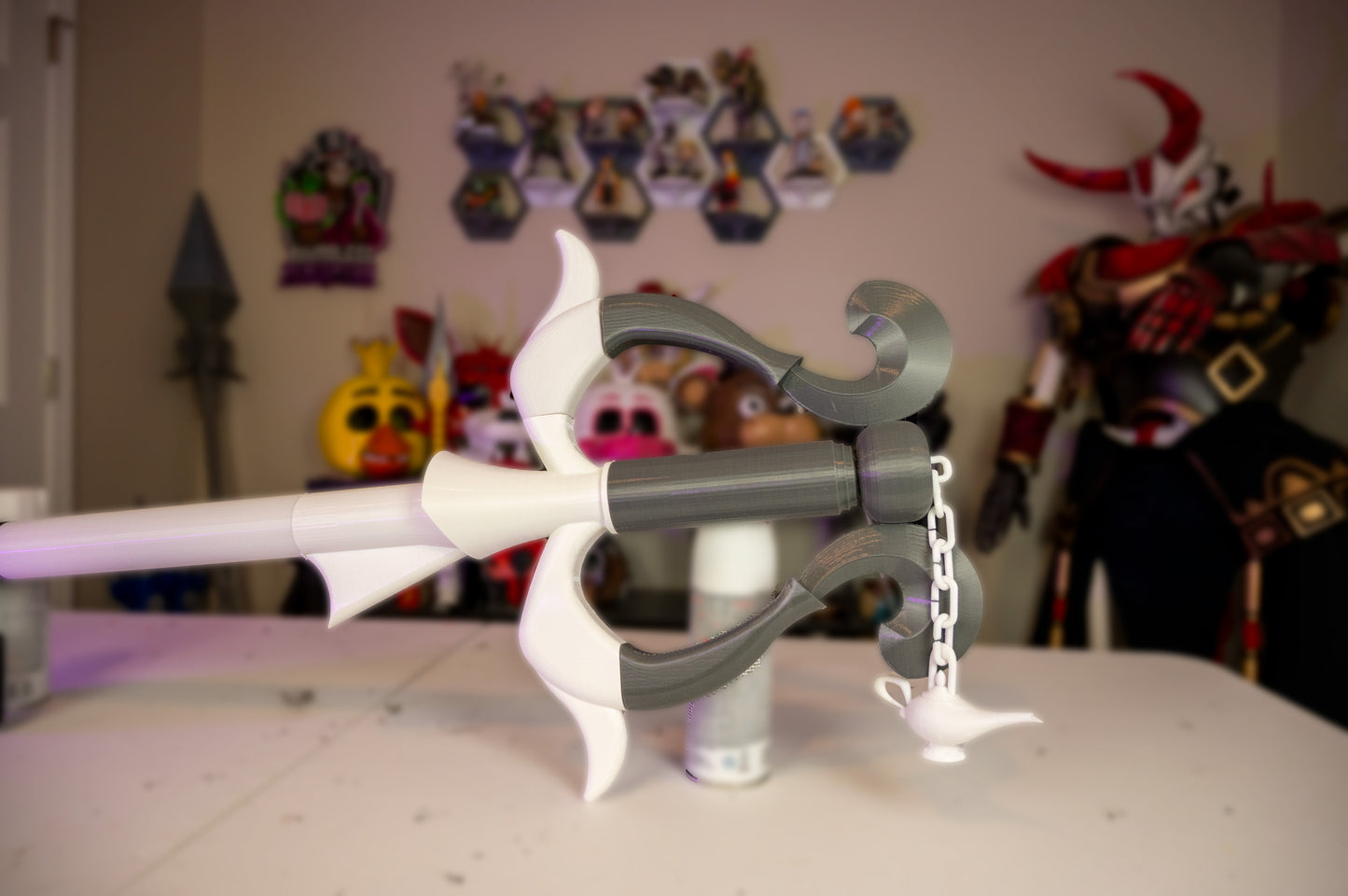 3D-Printed Three Wishes Keyblade – Kingdom Hearts Cosplay Prop | 40” Key Blade Replica