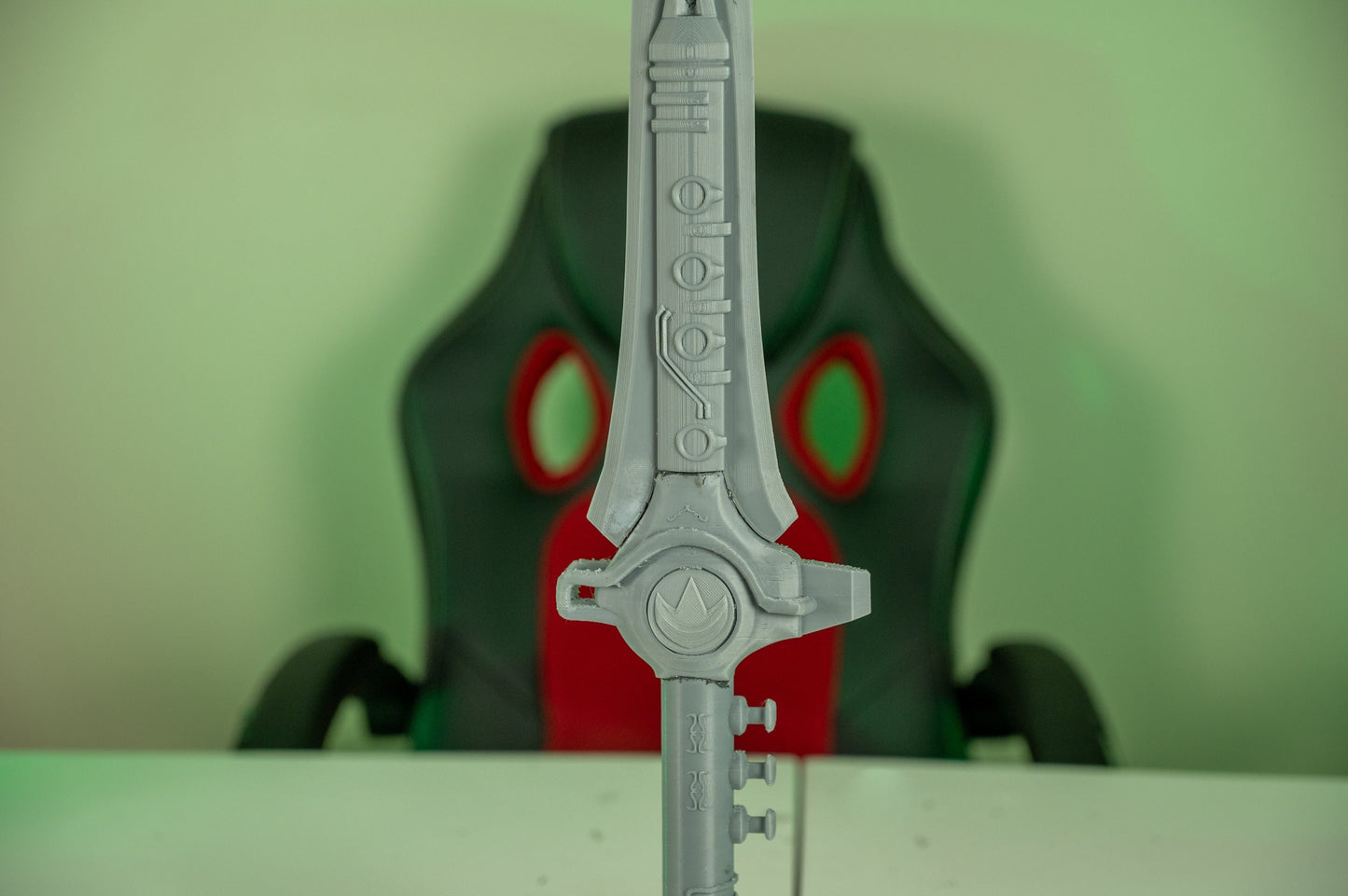 3D Printed Green Ranger Dragon Sword Flute For Power Rangers Cosplay